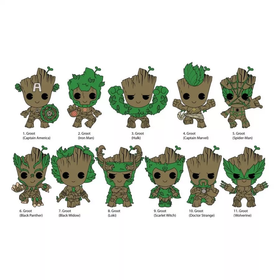 Guardians of The Galaxy 3D PVC Taška Clips Groot Series 2 Display (24) Monogram Int.