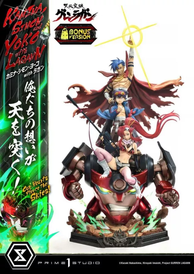 Gurren Lagann Ultimate Premium Masterline Series Soška 1/4 Kamina, Simon & Yoko a Lagann Deluxe Bonus Verze 97 cm Prime 1 Studio