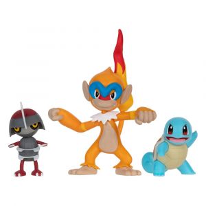 Pokémon Battle Figurka Set 3-Pack Pawniard, Squirtle #1, Monferno 5 cm