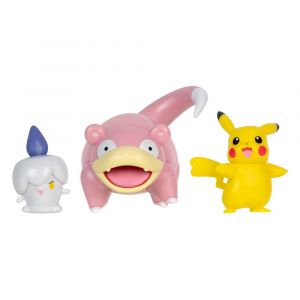 Pokémon Battle Figurka Set 3-Pack Pikachu (Female), Litwick, Slowpoke 5 cm Jazwares