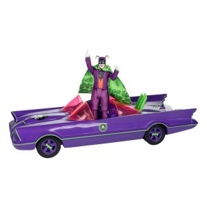 DC Retro Akční Figurka a Vehicle Batman 66 Batmobil a Joker (Gold Label) McFarlane Toys