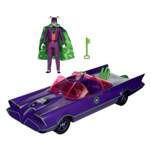 DC Retro Akční Figurka a Vehicle Batman 66 Batmobil a Joker (Gold Label) McFarlane Toys