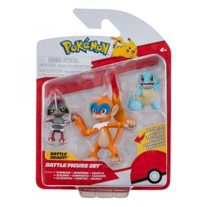 Pokémon Battle Figurka Set 3-Pack Pawniard, Squirtle #1, Monferno 5 cm Jazwares