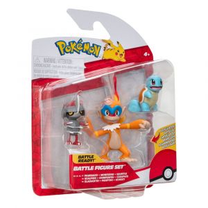 Pokémon Battle Figurka Set 3-Pack Pawniard, Squirtle #1, Monferno 5 cm Jazwares