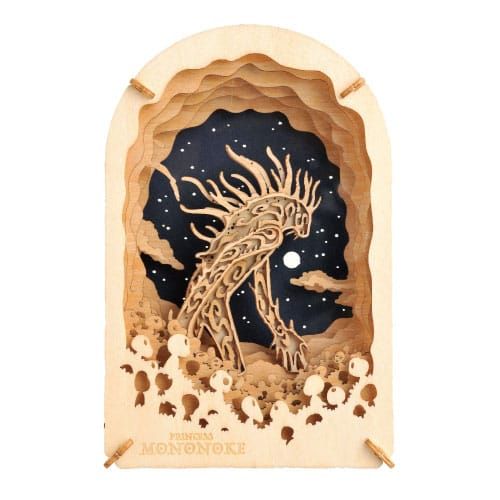 Princess Mononoke Paper Model Kit Paper Theater Wood Style Night Walker Ensky