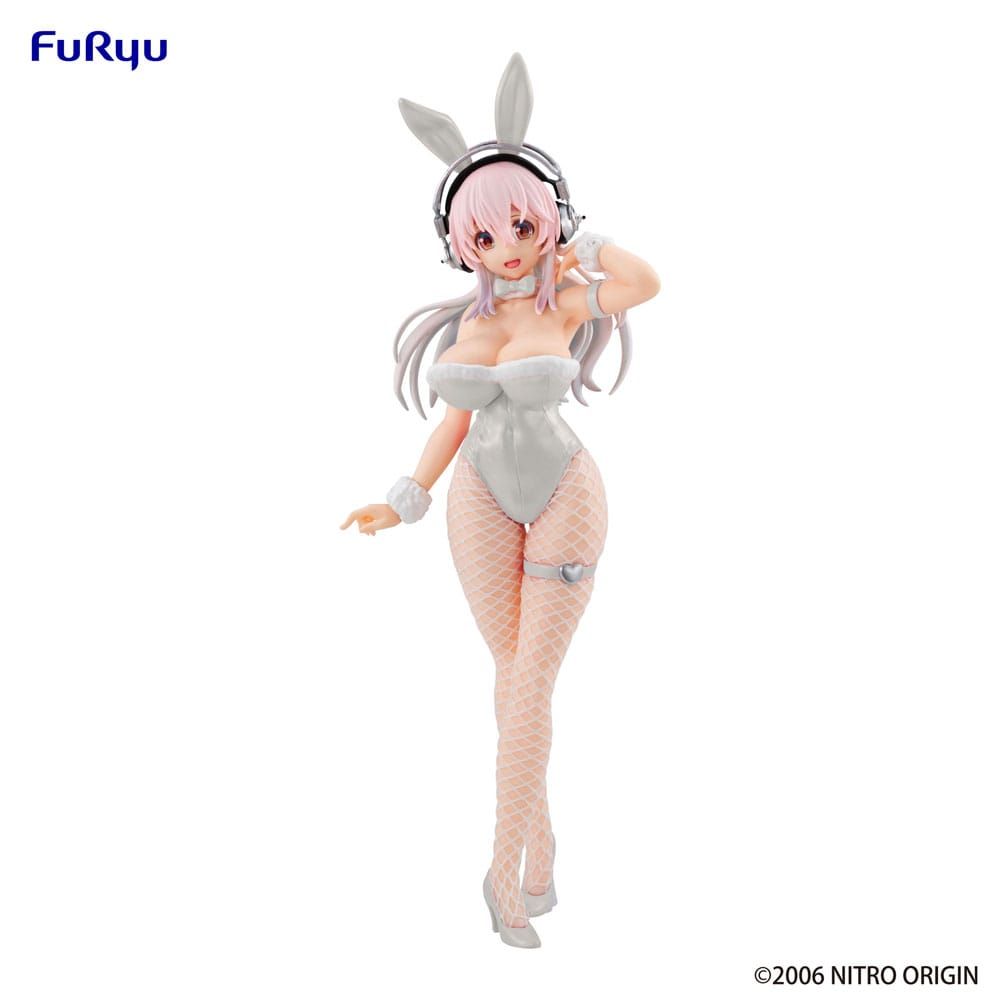 Super Sonico BiCute Bunnies PVC Soška Pearl White Ver. 30 cm Furyu