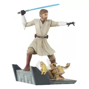 Star Wars: The Clone Wars Deluxe Gallery PVC Soška General Obi-Wan Kenobi 23 cm Gentle Giant