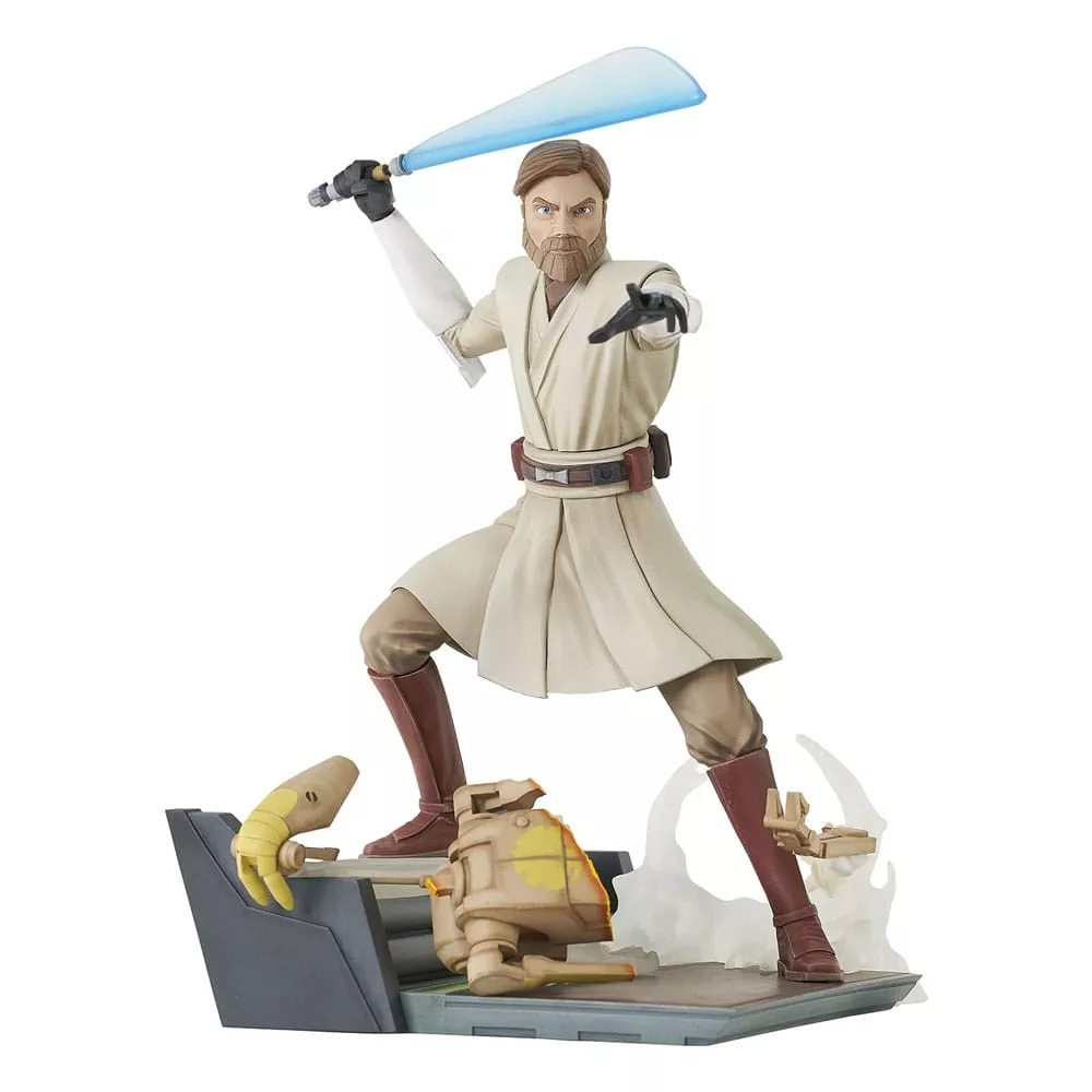 Star Wars: The Clone Wars Deluxe Gallery PVC Soška General Obi-Wan Kenobi 23 cm Gentle Giant