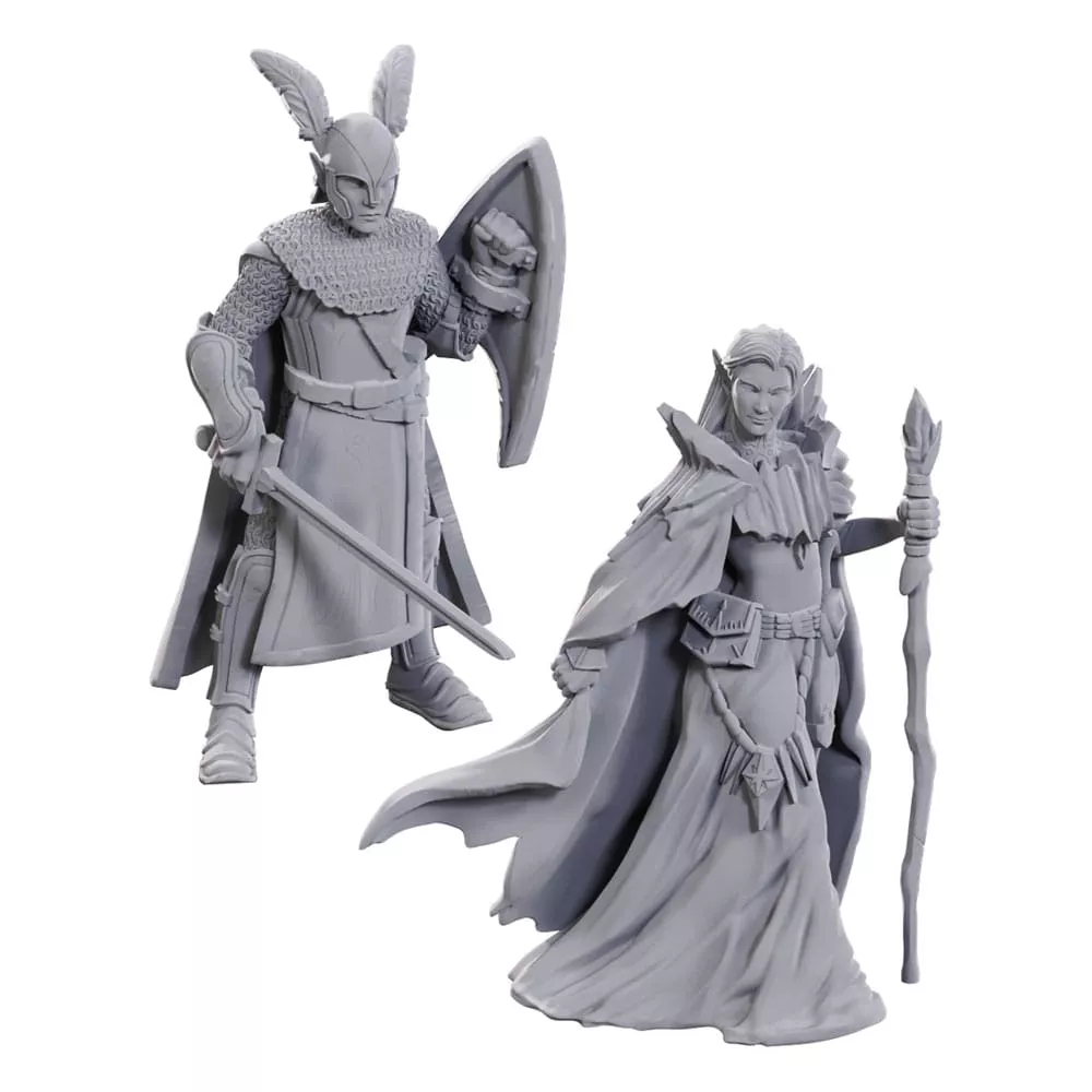 D&D Nolzur's Marvelous Miniatures Unpainted Miniatures 2-Pack 50th Anniversary Elves Wizkids