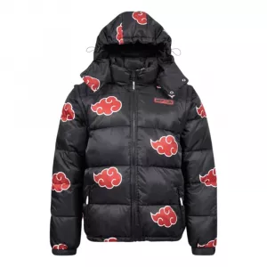 Naruto Puffer Bunda Akatsuki Red Velikost M Neptun