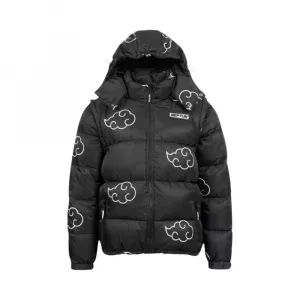 Naruto Puffer Bunda Akatsuki White Velikost XS