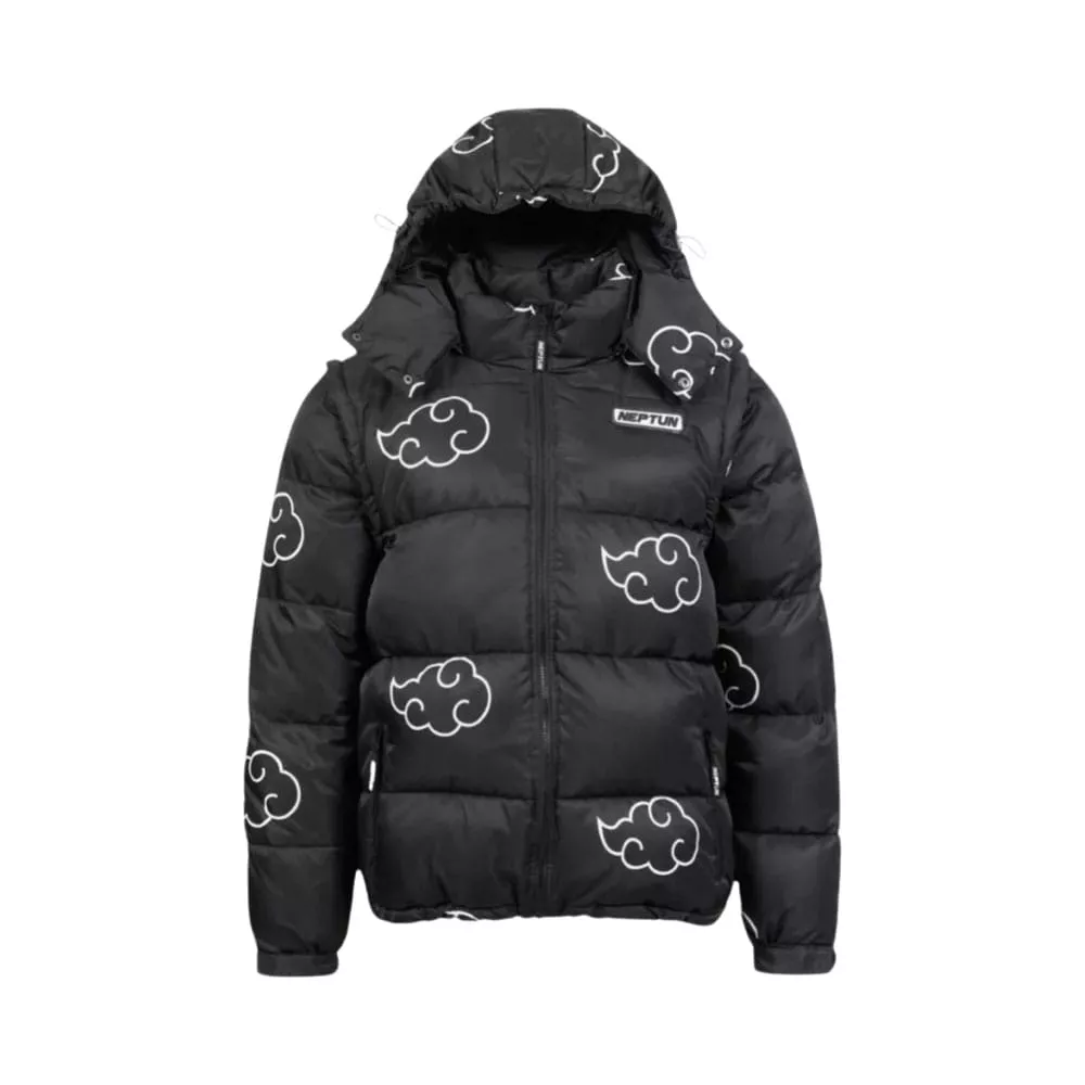 Naruto Puffer Bunda Akatsuki White Velikost XS Neptun