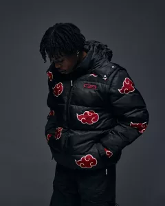 Naruto Puffer Bunda Akatsuki Red Velikost XL Neptun