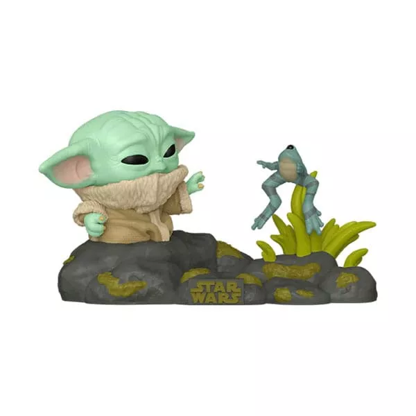 Star Wars POP! Deluxe Vinyl Figurka Din Grogu a Frog 9 cm Funko