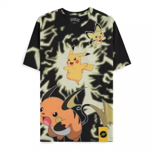 Pokémon Tričko Mirage AOP Pikachu Lightning Velikost XL