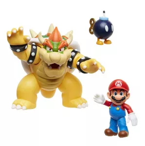 World of Nintendo Akční Figurka 3-Pack Mario vs. Bowser Lava Battle 6-15 cm