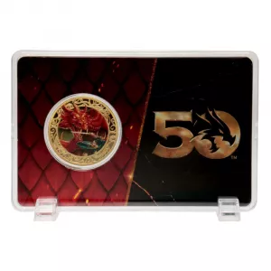 Dungeons & Dragons Collectable Coin 50th Anniversary a Colour Print 24k Gold Plated Edition 4 cm FaNaTtik