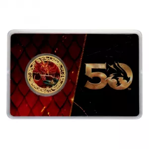 Dungeons & Dragons Collectable Coin 50th Anniversary a Colour Print 24k Gold Plated Edition 4 cm FaNaTtik