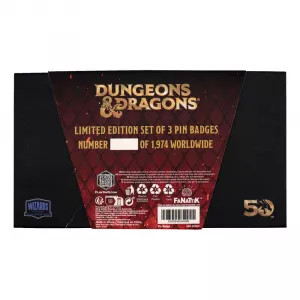 Dungeons & Dragons Připínaček Odznak Set 50th Anniversary FaNaTtik