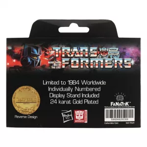 Transformers Collectable Coin 40th Anniversary 24k Gold Plated Edition 4 cm FaNaTtik