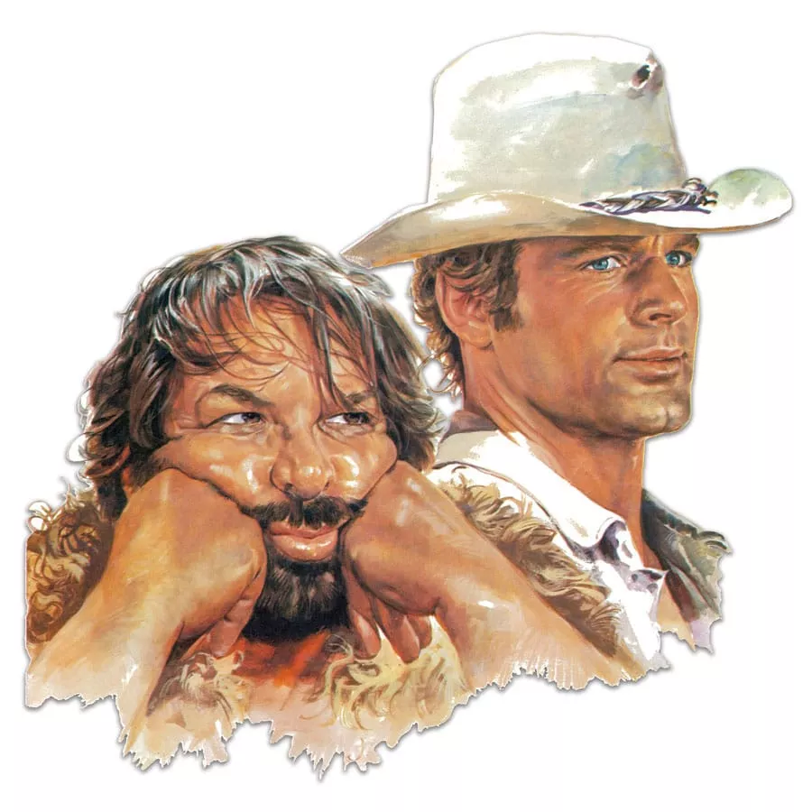 Bud Spencer & Terence Hill 3D Tin Sign Bud & Terence 45 x 45 cm Blechwaren Fabrik Braunschweig