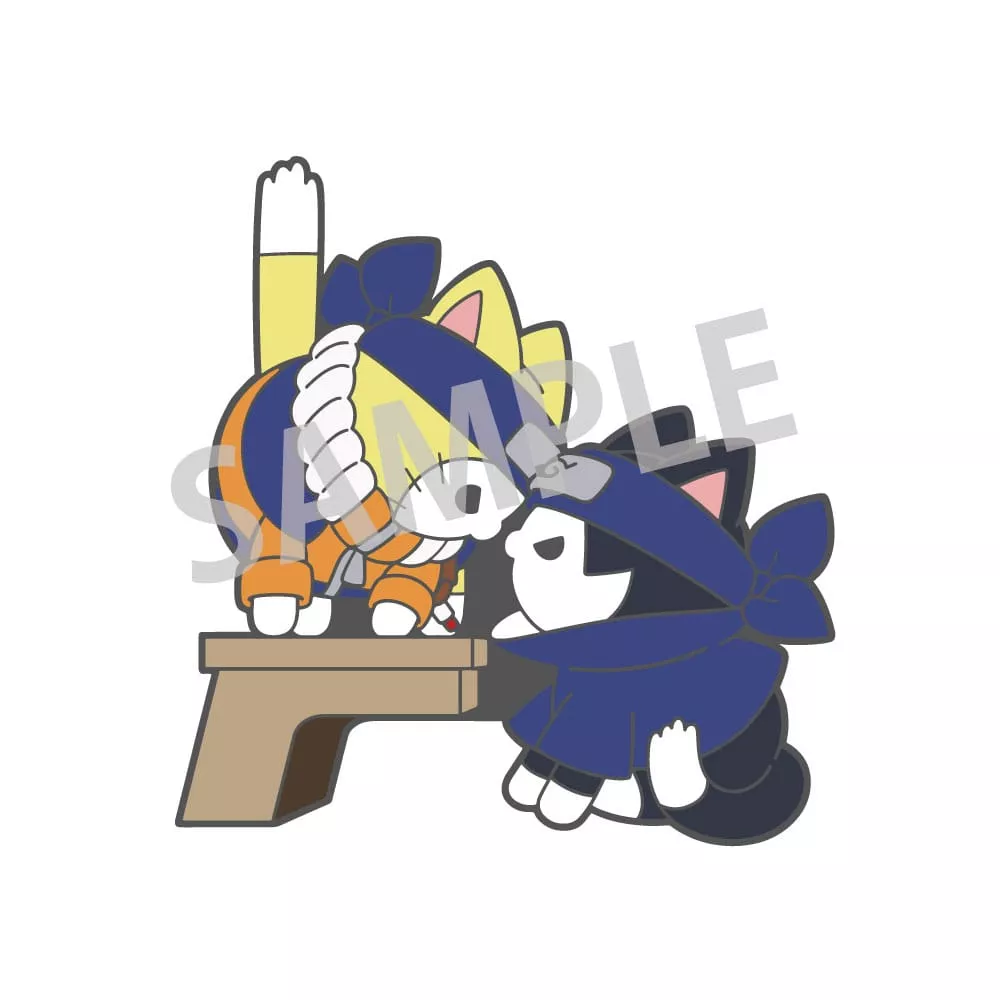 Naruto Mega Cat Project Nyaruto! Enamel Pins Naruto Uzumaki & Sasuke Uchiha 5 cm Case (48) Megahouse