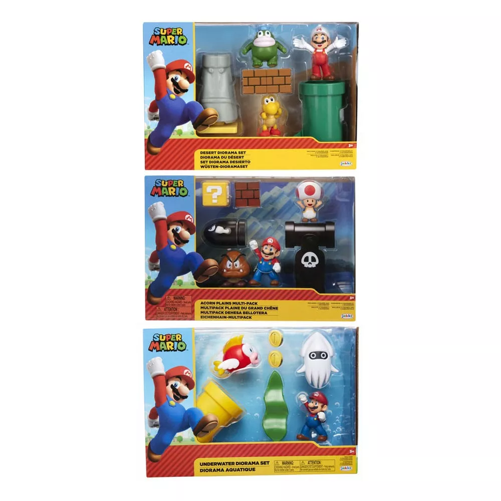 World of Nintendo Super Mario Diorama Set Sada (6) Jakks Pacific