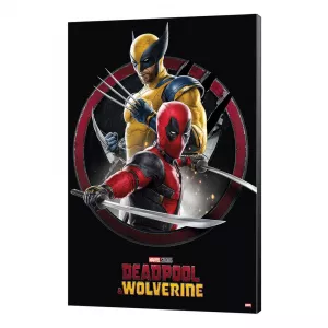 Marvel Wooden Nástěnná Dekorace Art Deadpool & Wolverine 01 Akční 35 x 50 cm