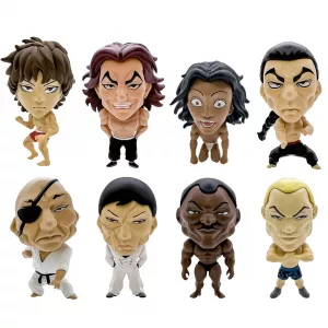 Baki Hanma 16d Collectible Figurka Kolekce PVC Figurky 8-Pack Baki Hanma 6 cm 16 directions