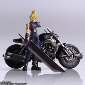 Final Fantasy VII Bring Arts Akční Figurka and Vehicle Cloud Strife & Hardy-Daytona 15 cm Square-Enix