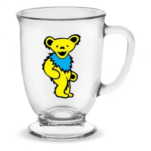 Grateful Dead: Yellow Dancing Bear 16oz Glass Cafe Hrnek