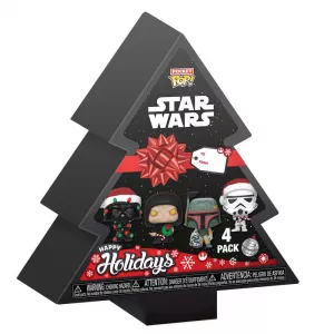 Star Wars Holiday 2024 Pocket POP! Vinyl Přívěsky na klíče 4-Pack tree Holiday Box 4 cm