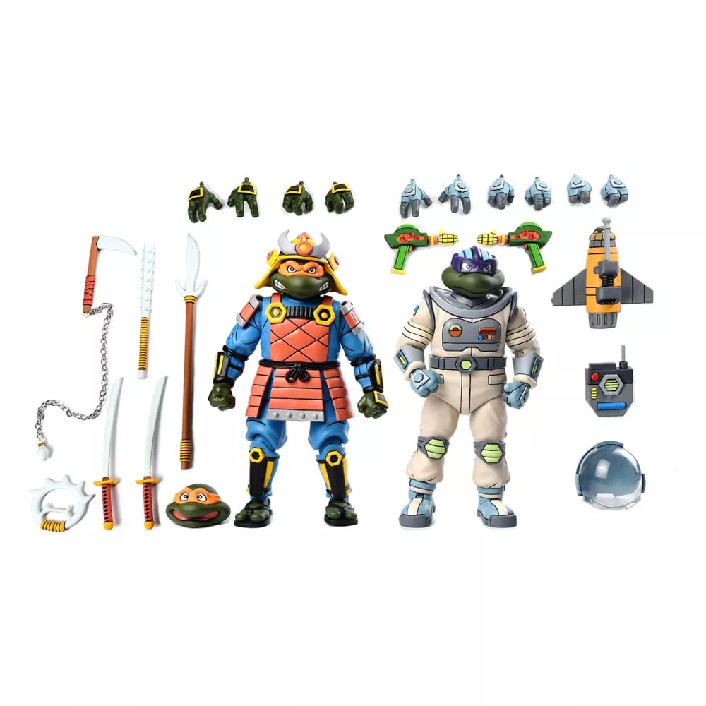 Teenage Mutant Ninja Turtles (Cartoon) Akční Figurka 2 Pack Space Adventure & Samurai Turtles 18 cm NECA