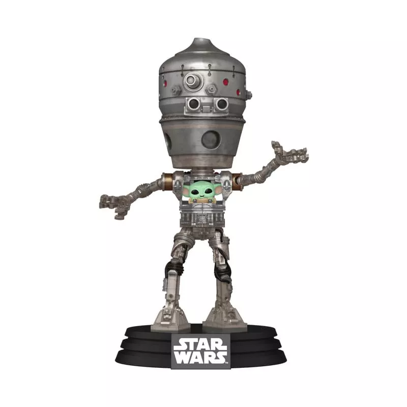 Star Wars: The Mandalorian POP! Deluxe Vinyl Bobblehead Figurka IG-12 a Grogu 17 cm Funko