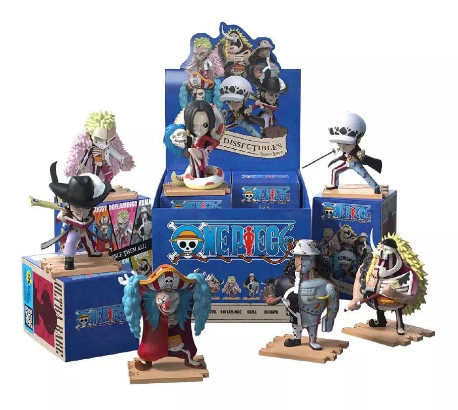 one Piece: Freeny's Hidden Dissectibles Warlords Edition 4 inch Vinyl Figurka Blind Box Sada (6) Mighty Jaxx