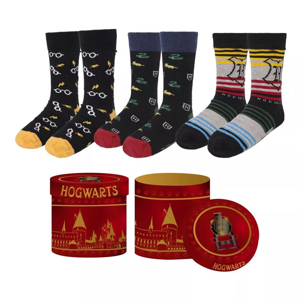 Harry Potter Ponožky 3-Pack Bradavice 8-45 Cerdá