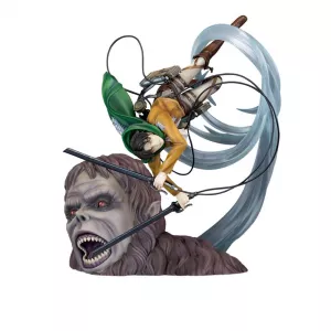 Attack on Titan PVC Soška 1/7 Levi vs Beast Titan Ver. 28 cm Proof