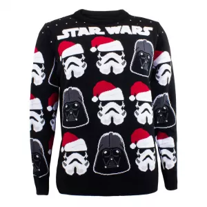 Star Wars Mikina Christmas Jumper Darth Vader / Stormtrooper Velikost M