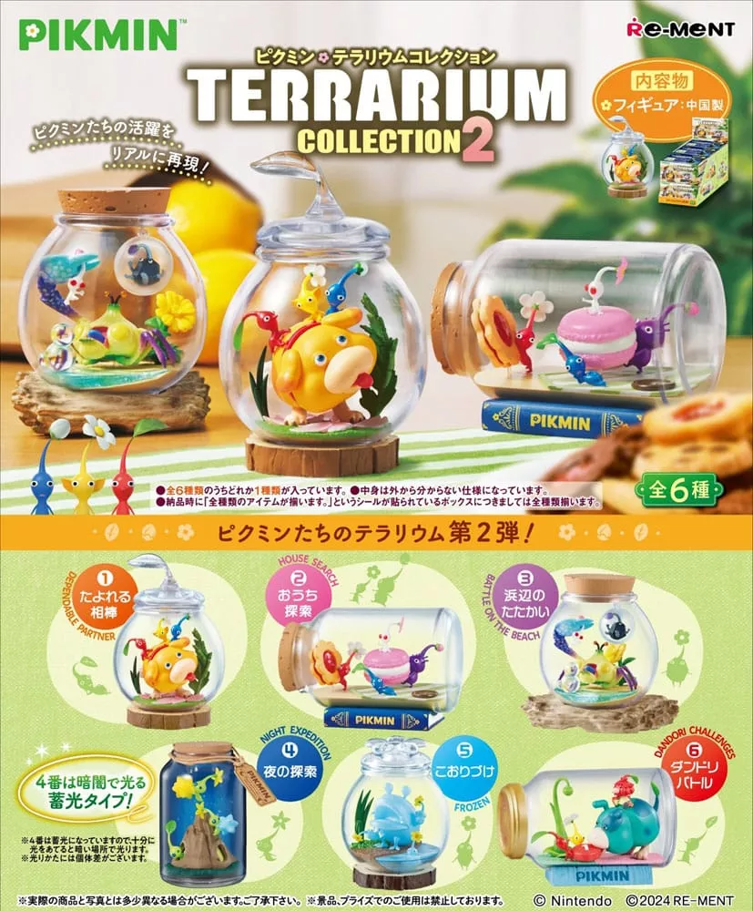 Pikmin Mini Figurky 6 cm Terrarium Kolekce 2 Display (6) Re-Ment