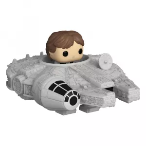 Star Wars Bitty POP! Rides Vinyl Figurka Display Han Solo a Millenium Falcon 2,5 cm