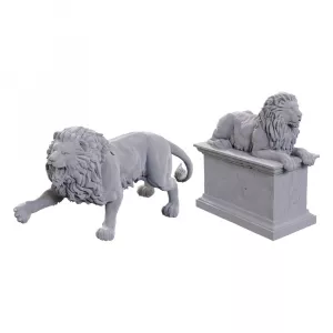 WizKids Deep Cuts Miniatures Unpainted Miniatures 2-Pack stone Lion