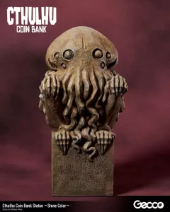 H.P. Lovecraft Cthulhu Mythos Coin Pokladnička Soška Cthulhu (Stone Color) 24 cm