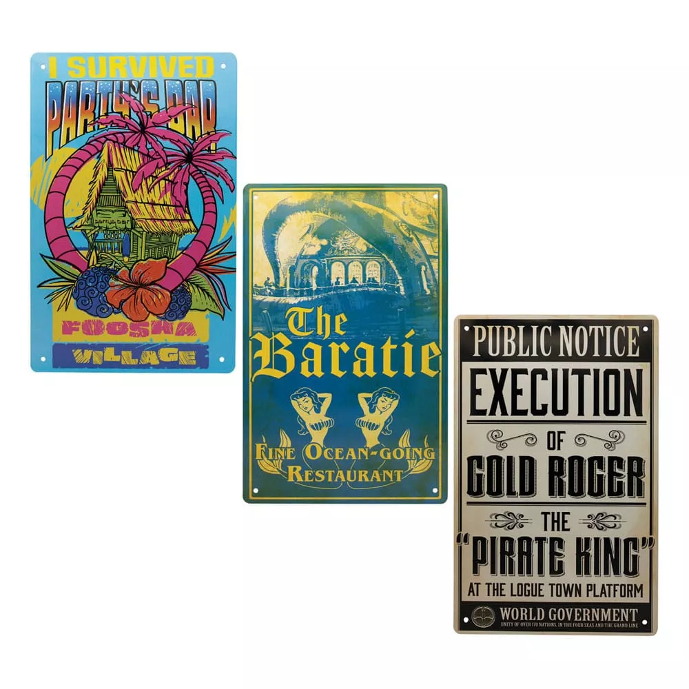 one Piece Tin Signs 3 Pack FaNaTtik