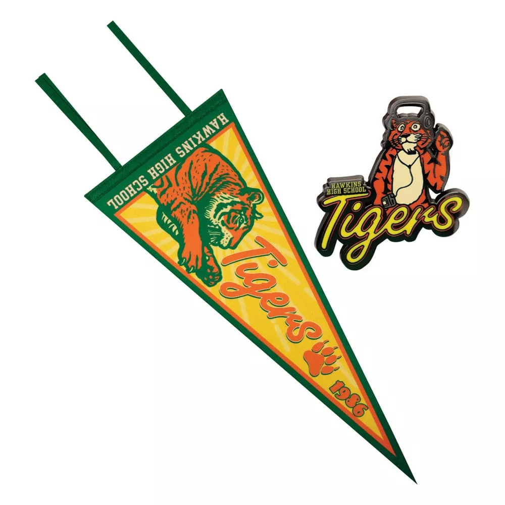 Stranger Things Pennant a Připínaček Odznak Tiger´s FaNaTtik