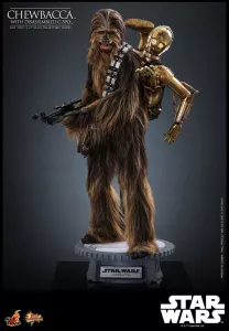 Star Wars Episode V Movie Masterpiece Akční Figurka 1/6 Chewbacca a Disassembled C-3PO 36 cm Hot Toys