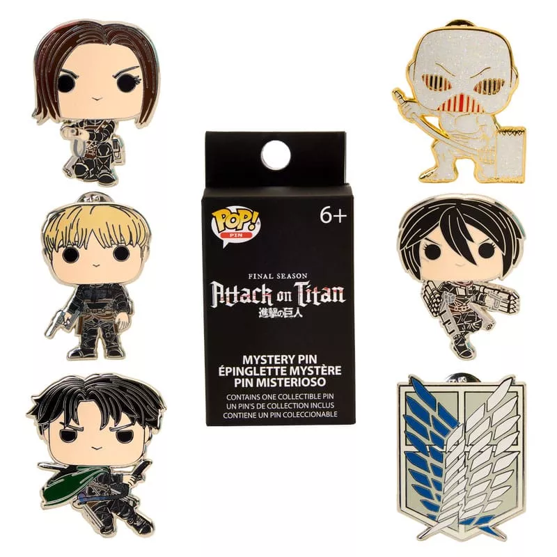 Attack on Titan Loungefly Enamel Pins Blind S4 Character Display (12) Funko