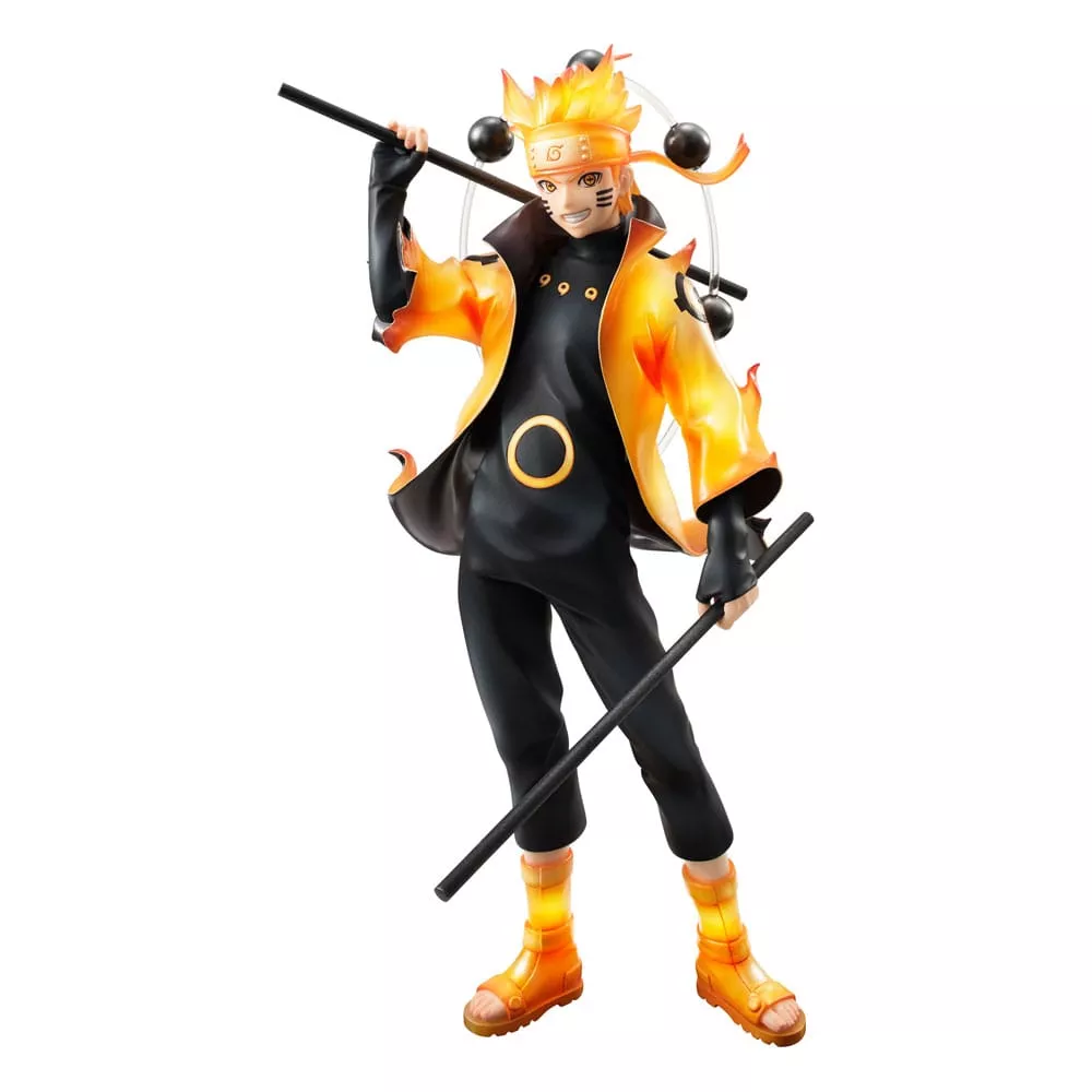 Naruto Shippuden G.E.M. Series PVC Soška Naruto Uzumaki Six Paths Sage Mode 15th Anniversary Ver. 22 cm Megahouse