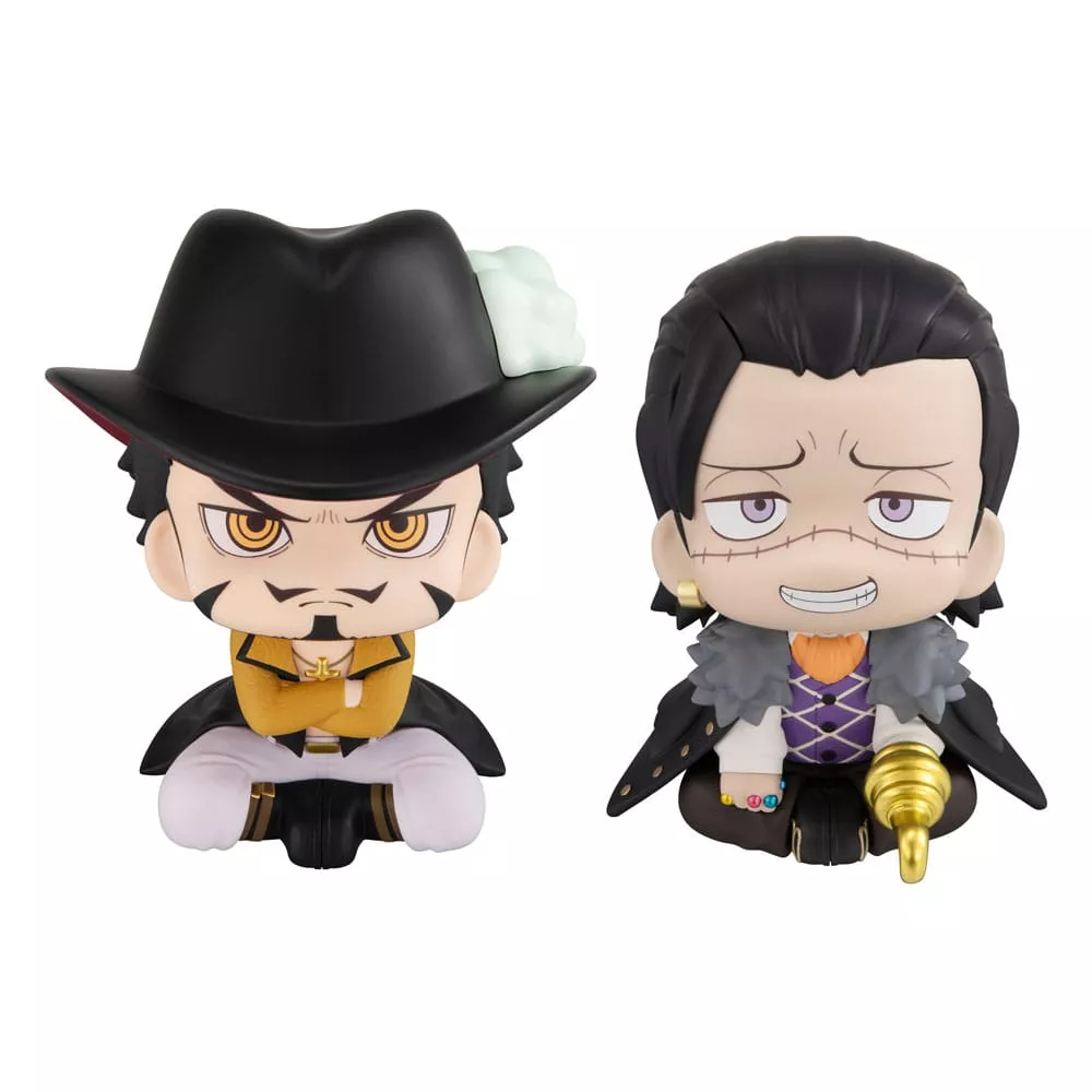 one Piece Look Up PVC Sochy Dracule Mihawk & Crocodile 11 cm (With gift) Megahouse