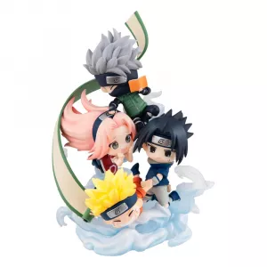 Naruto Shippuden FigUnity PVC Mini Soška Gather Here, Team 7 13 cm Megahouse