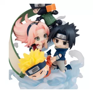 Naruto Shippuden FigUnity PVC Mini Soška Gather Here, Team 7 13 cm Megahouse